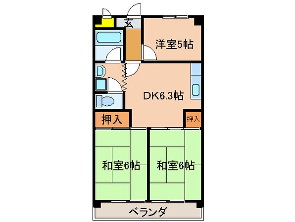 ジュネス２１の物件間取画像